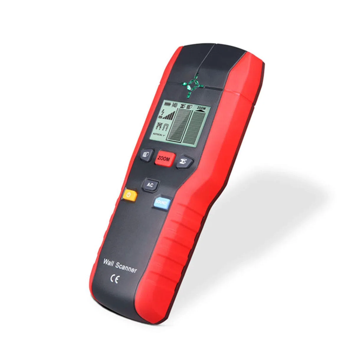 Detector de Pared de Mano Multifuncional, probador de Pared Buscador de Cable de CA de Madera de Metal Escáneres de Pared Pantalla LCD Detector de Cable en Vivo