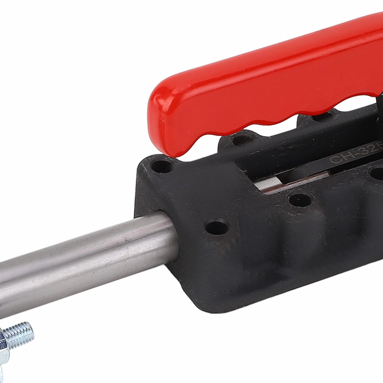 Abrazadera de palanca de empuje y tracción de doble cabezal resistente, capacidad de sujeción de 2500 kg, carrera de 75 mm, abrazadera de soldadura de liberación rápida para