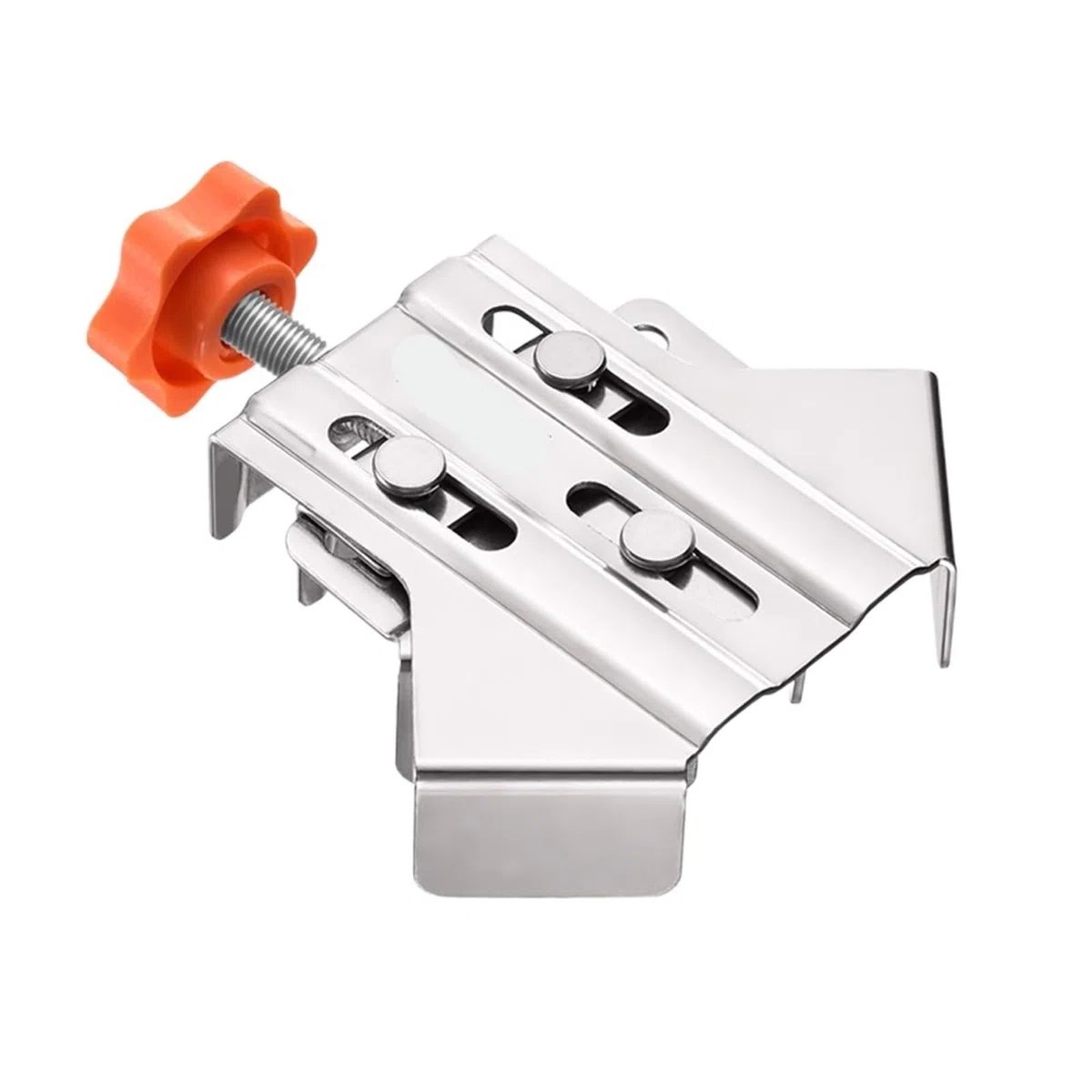 Sargento para Cajones Abrazadera de Esquina de Extremo Cerrado de Acero Inoxidable con manija única Ajustable, Herramienta de Abrazadera for carpintería, Clip de ángulo Recto(Type B (4 Pack))