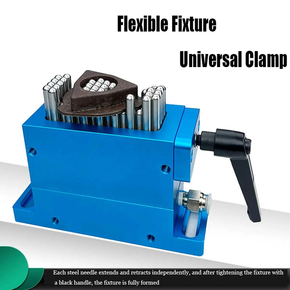 Abrazadera de garra flexible CNC, 30 x 79 mm, agujas de acero inoxidable 304 (21 mm), capacidad de carga de 200 kg, ideal para máquinas de marcado láser CNC