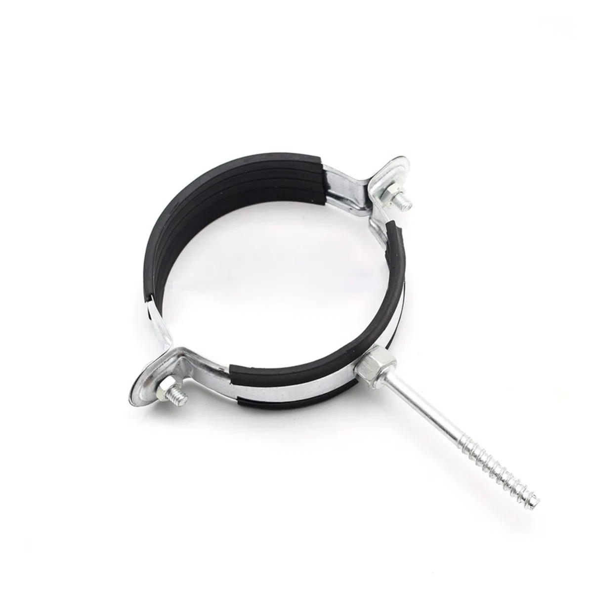 abrazadera para mangueras, 10 abrazaderas de manguera suspendidas redondas hierro galvanizado con amortiguación goma for montaje en tuberías aire, soportes y agua(160)