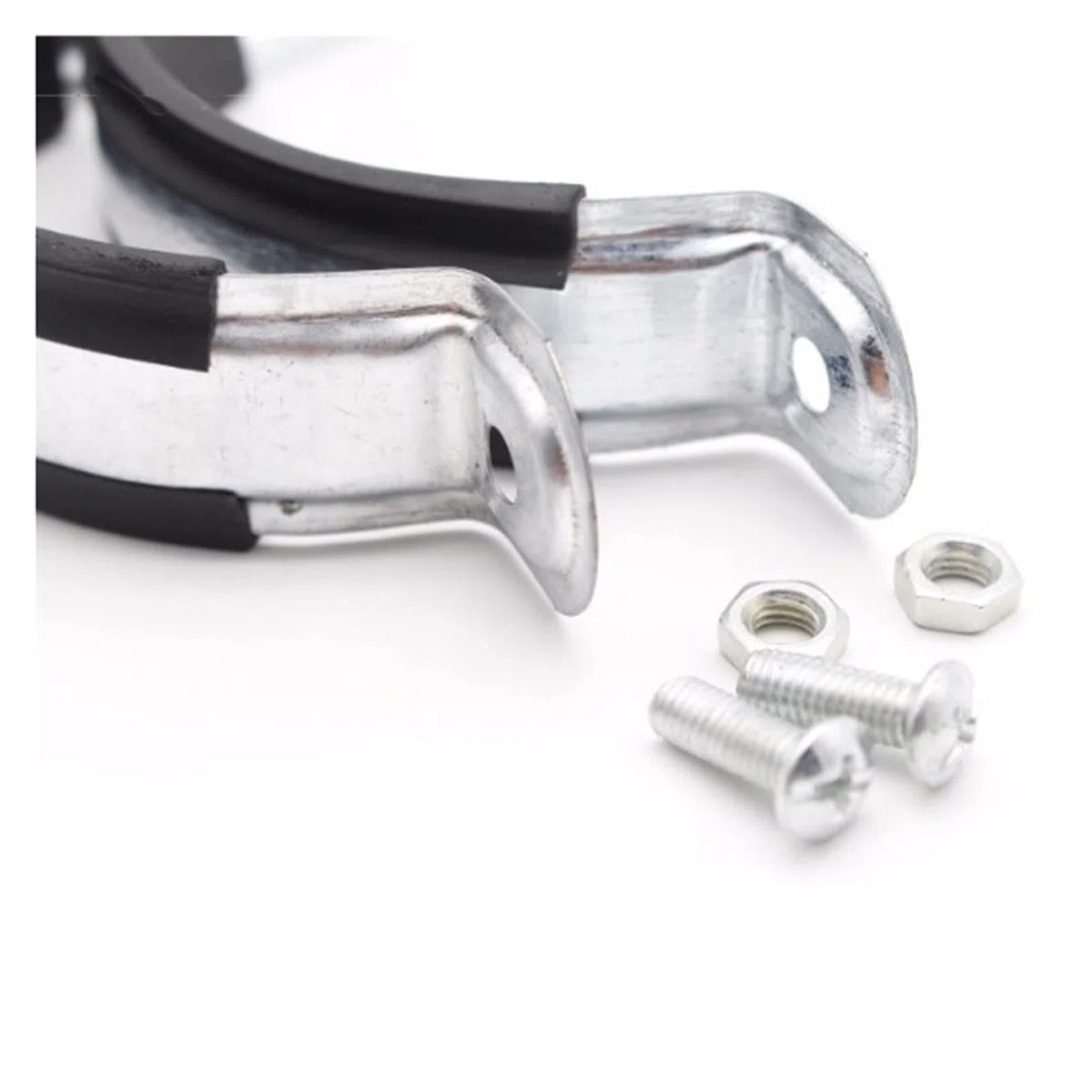abrazadera para mangueras, 10 abrazaderas de manguera suspendidas redondas hierro galvanizado con amortiguación goma for montaje en tuberías aire, soportes y agua(160)