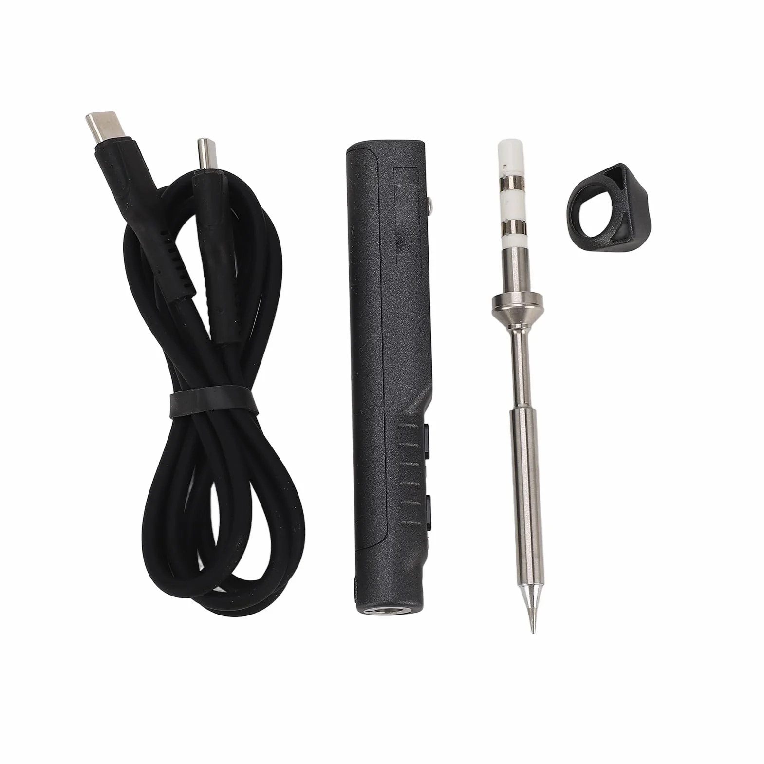 Soldador eléctrico TS100 DC, Kit de soldadura de soldador eléctrico digital portátil 12V-24V 65W 6.5 pulgadas para reparación de desorden