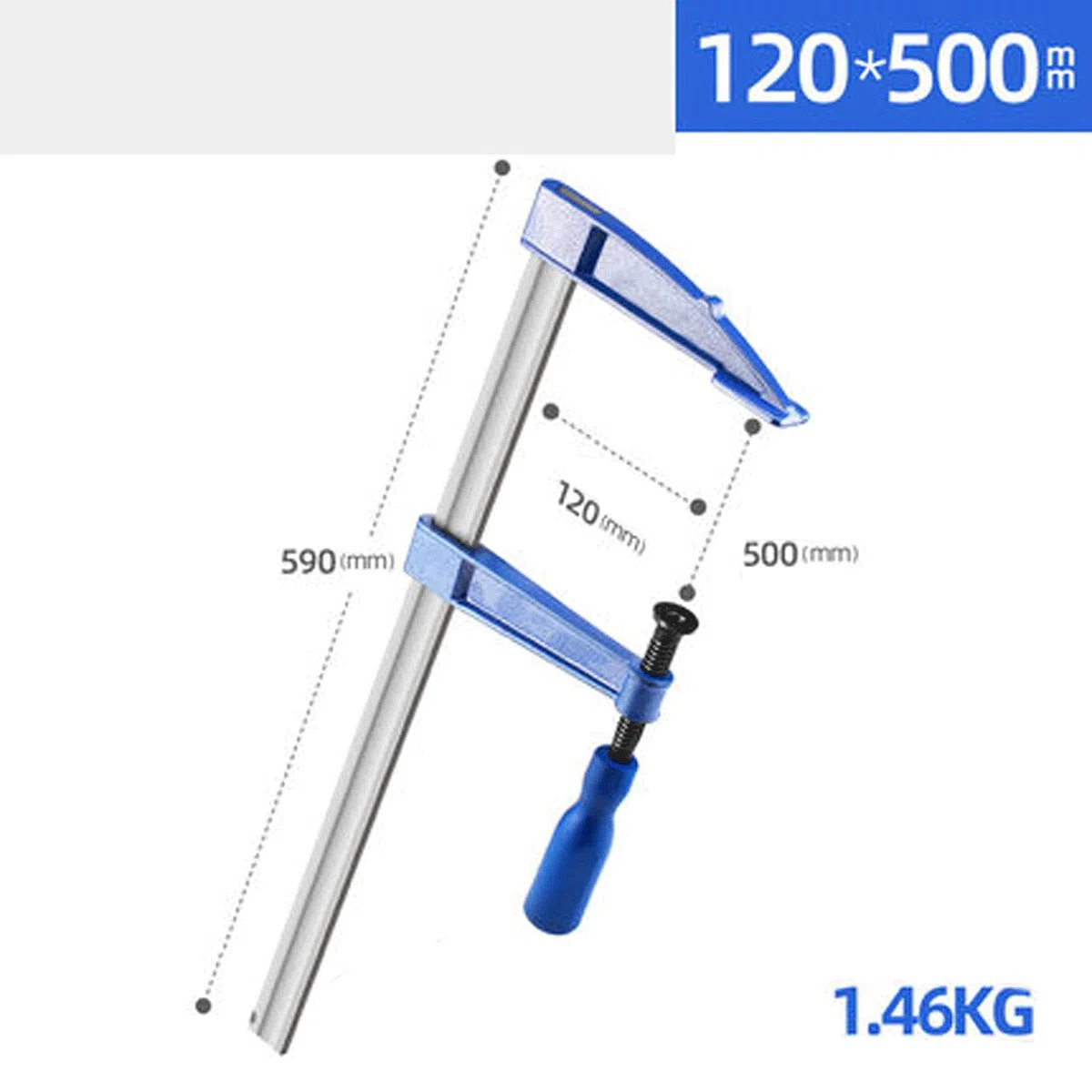 2 Abrazaderas para carpintería, de Agarre rápido, de aleación de Acero con mordazas para Trabajar la Madera y el Metal (300-800 mm)
