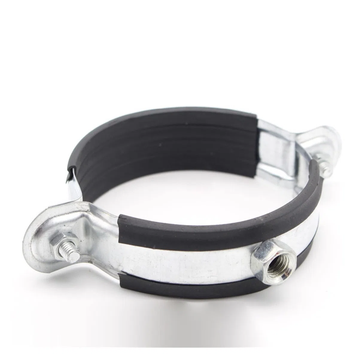 abrazadera para mangueras, 10 abrazaderas de manguera suspendidas redondas hierro galvanizado con amortiguación goma for montaje en tuberías aire, soportes y agua(160)